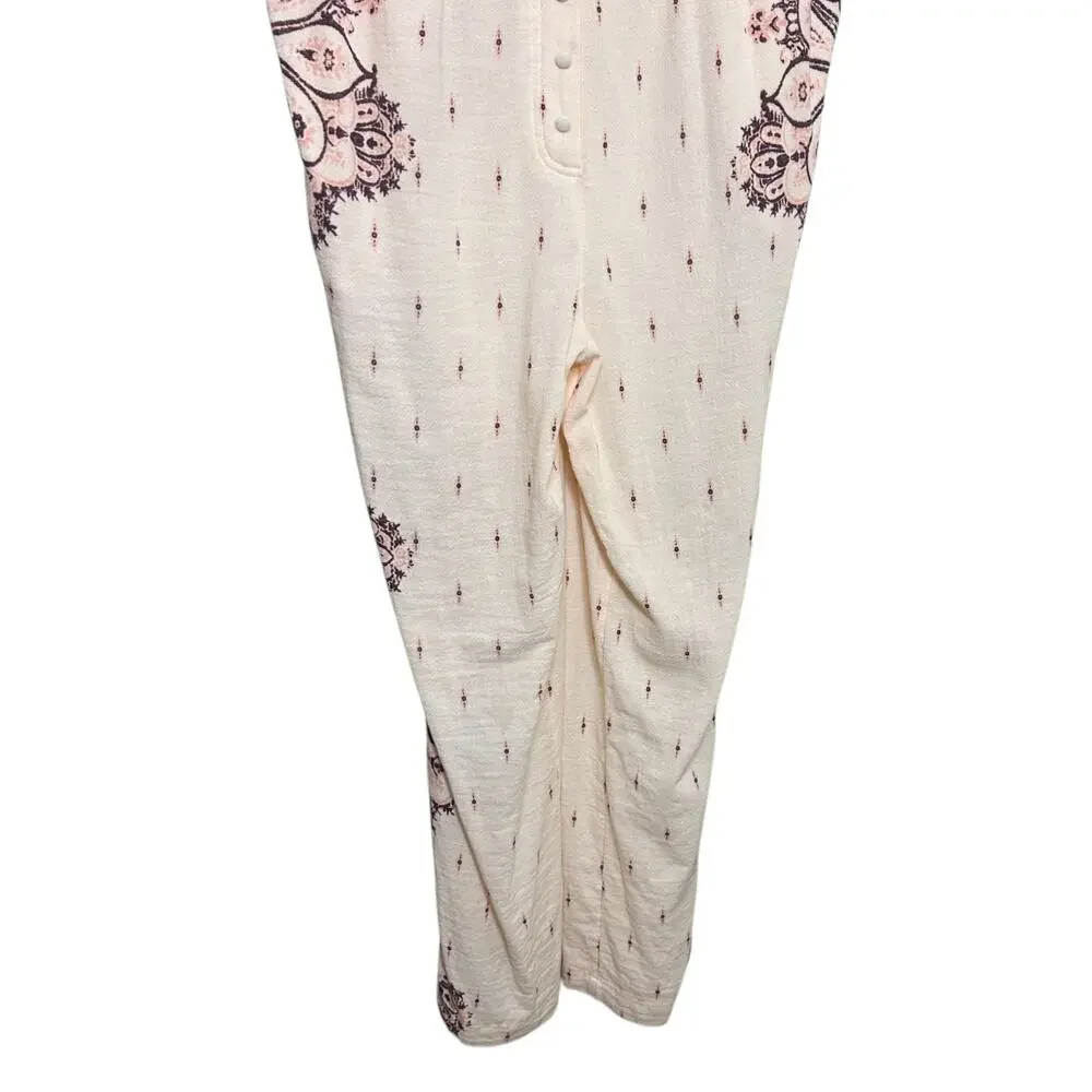 Free People, Women’s ‘Setting Sun’ Printed Jumpsuit, V-Neck, Boho, Pink X-Small - Picture 6 of 10